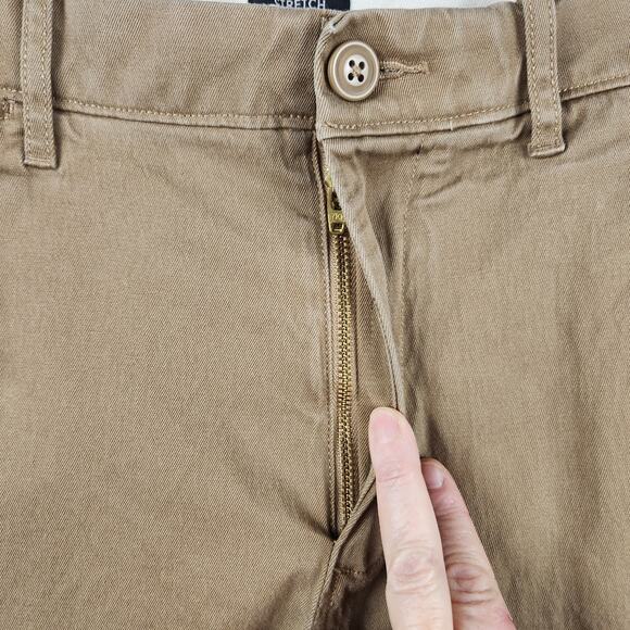 J. Crew Stretch Chino Pants Men’s 36x32 Tan Pockets 99% Cotton EUC - Picture 6 of 16